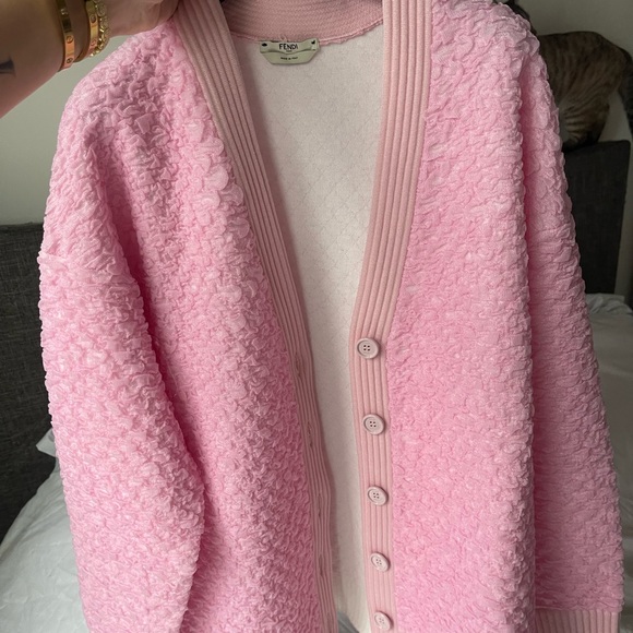 Fendi Cardigan Pink Sweater - Picture 6 of 6